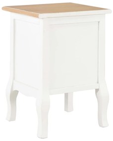 Mesa-de-cabeceira 2 pcs 35x30x49 cm MDF branco