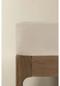 Lençol De Baixo De Algodão Percal Lesia 180 Fios Tapioca Bege & Cama 135/140cm (140 X 200 X 40 Cm) - Sklum