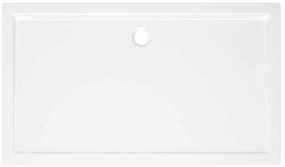 Base de chuveiro retangular 70x120 cm ABS branco