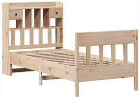 Cama sem colchão 100x200 cm madeira de pinho maciça