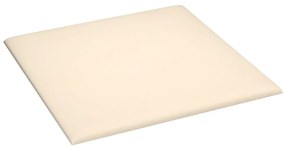 Painel de parede 12 pcs 30x30 cm veludo 1,08 m² cor creme