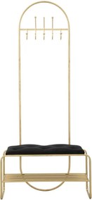 BANCO COM CABIDES 80X38,5X180 CM DOURADO E PRETO