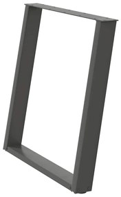 Pés para mesa de jantar em formato de U, 2 peças, antracite, 70x(72-73