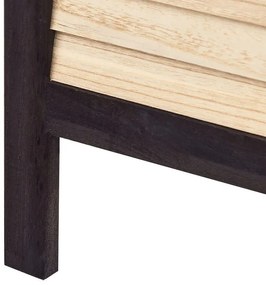 Biombo com 4 painéis em madeira castanha clara 170 x 164 cm BRENNERBAD Beliani