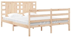Cama sem colchão 135x190 cm madeira de pinho maciça