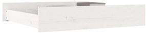 Gavetas de cama 2 pcs madeira de pinho maciça branco