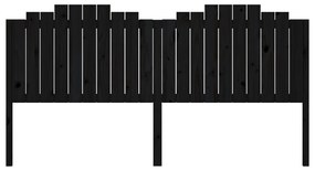 Cabeceira de cama 206x4x110 cm pinho maciço preto