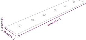 Painel parede 12 pcs 90x15 cm couro artificial 1,62 m² vermelho