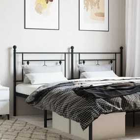 Cabeceira de cama 180 cm metal preto