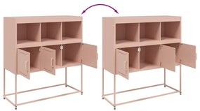 Aparador 100,5x39x107 cm aço rosa