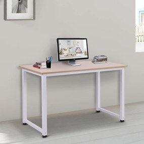 Mesa de computador para casa o oficina com os pés ajustáveis mobiliário de escritório simples 120x60x76cm carga 100 kg armação de metal