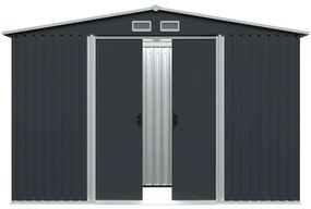 Abrigo de jardim 257x205x178 cm aço antracite