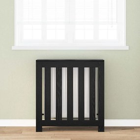 vidaXL Capa de Radiador Carvalho Preto 78x20x82 cm Madeira Engenheirada