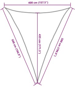 Para-sol estilo vela 160 g/m² 4x5x5 m PEAD antracite