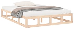 Estrutura de cama casal 135x190 cm 4FT6 madeira maciça