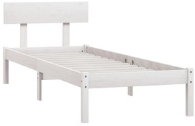 Estrutura cama pequena solteiro 75x190 cm madeira maciça branco
