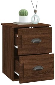 Mesa de cabeceira de parede 41,5x36x53 cm carvalho castanho