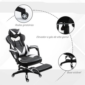 Vinsetto Cadeira de escritorio gaming ergonômica Altura ajustável Recl