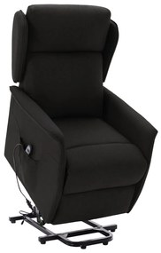 vidaXL Poltrona elevatória tecido preto