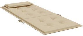 Almofadões p/ cadeira encosto alto 4 pcs tecido oxford bege