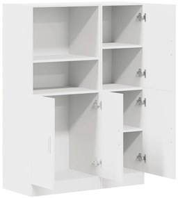 2 pcs armário de cozinha conjunto derivados de madeira branco