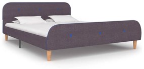 vidaXL Estrutura de cama 140x200 cm tecido cinzento-acastanhado