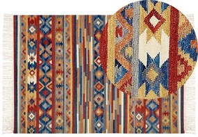 Tapete kilim de lã multicolor 160 x 230 cm NORAKERT Beliani