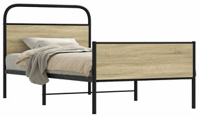 vidaXL Estrutura cama s/ colchão derivados de madeira carvalho sonoma