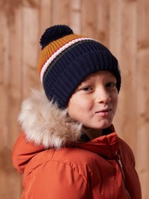 Conjunto gorro, gola snood e luvas, 2/3 anos azul medio