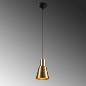 Candeeiro Chandelier Kem – Ouro e Preto – Diâmetro 14 cm, Altura 114 c