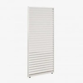 Painel Lateral Para Pérgola Bioclimática De Alumínio Com Lâminas Druvia Gardénia Branco & Painel De 90,5 Cm Para Lateral De 3 M - Sklum