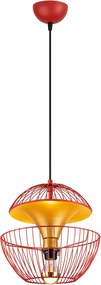 Candeeiro de Teto Telmander – Vermelho – 30 x 30 x 45-135 cm