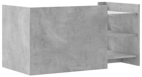 Mesa de centro 100x50x50cm derivados de madeira cinza cimento
