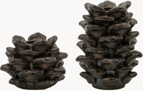 Castiçais de Natal artesanais Cone, conjunto de 2