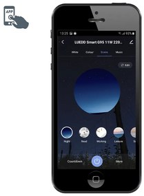 Lâmpada LED inteligente E27 regulável G95 11W 900lm 2200-4000K RGB