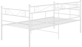 Sofá-cama 90x200 cm metal branco