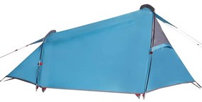 Tenda de campismo túnel para 2 pessoas impermeável azul
