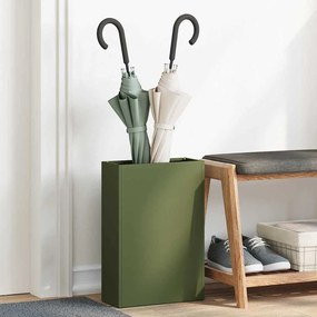 vidaXL Suporte de guarda-chuva verde-azeitona da - 28x12x41 cm - Feito de aço