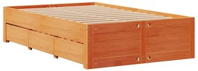 Cama com estante sem colchão 135x190 cm pinho maciço