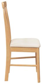 Cadeiras de jantar com almofadões 2 pcs madeira maciça
