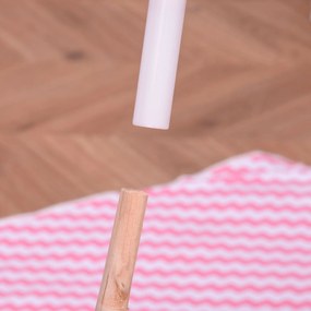 HOMCOM Tenda Infantil tipi infantil estilo indiano com janela para cobrir o piso e 2 almofadas Bolsa de transporte 200x200x170 cm Rosa
