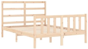 Estrutura de cama de casal c/ cabeceira madeira maciça