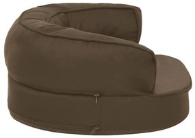 Cama para cães ergonómica 60x42 cm aspeto linho castanho