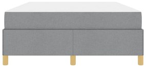 Cama Box Cinza Claro e Branco e Cinza Claro 140 x 200 cm tecido