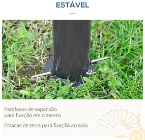 Pérgola de Jardim 3x6m com Teto Duplo com 6 Telas Mosquiteiras Zíper e