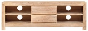 Móvel TV madeira de acácia maciça 120x30x40 cm castanho claro