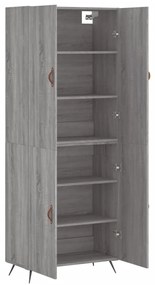 Armário alto 69,5x34x180 cm derivados de madeira sonoma cinza
