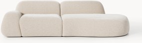 Módulo com chaise longue em teddy Wolke (3 lugares)