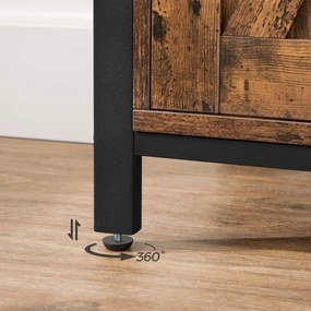 Aparador 100 x 35 x 70 cm Castanho Vintage-preto