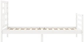 Estrutura de cama com cabeceira 90x200 cm madeira maciça